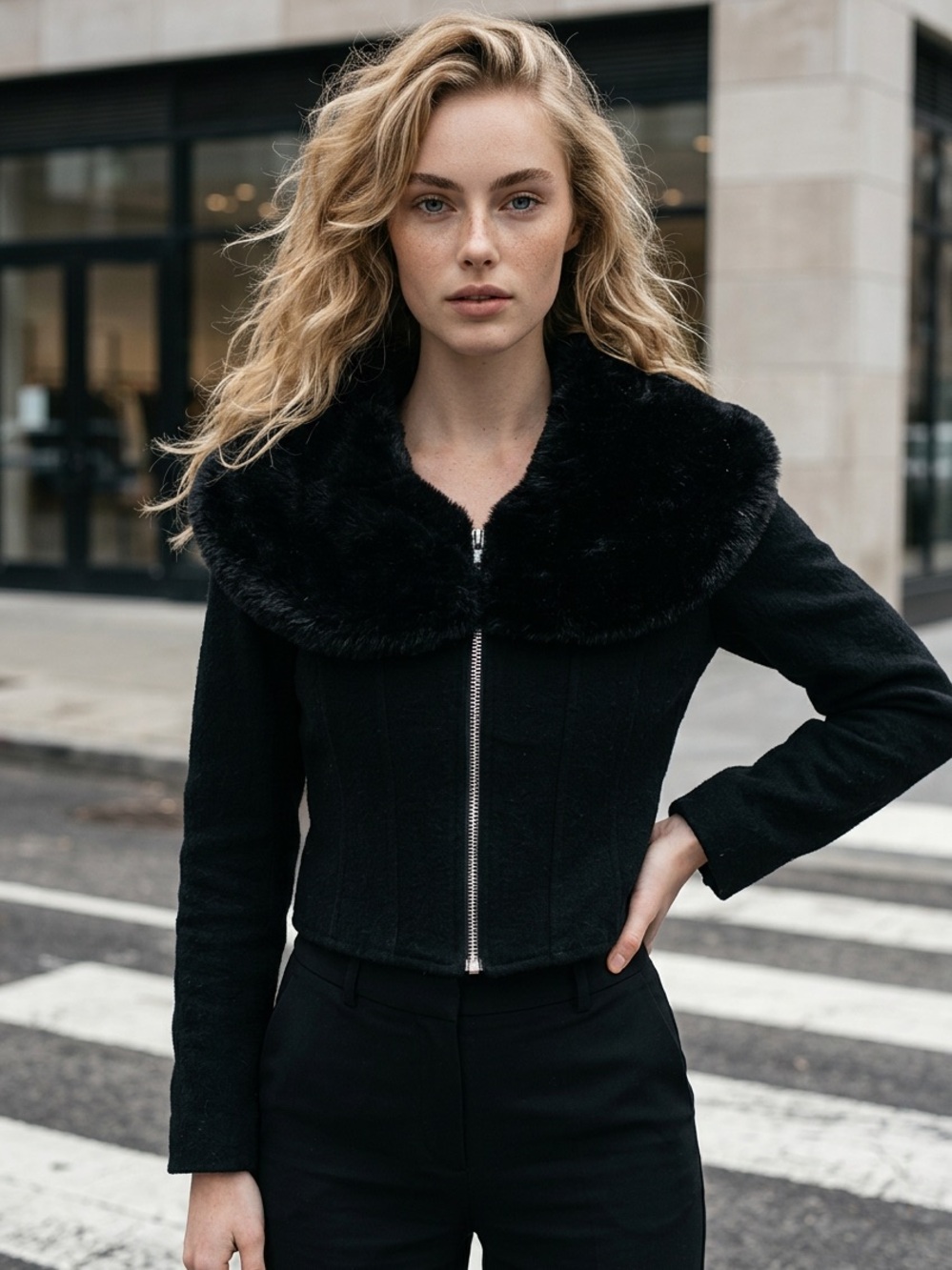 Paris company, Tamway black flax fur sweater. It is USA size 8, runs small